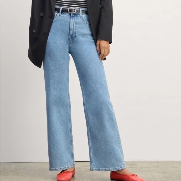 Everlane Jeans Everlane The Way High Sailor Jean Blue Wide Leg
